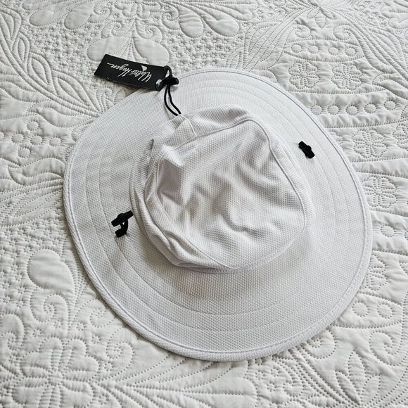 Walther Hagen Mens Wide Brim Sun Hat OSFA White Polyester Durable Lightweight - Picture 1 of 9